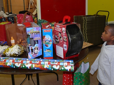 We also accept unwrapped gifts for children...